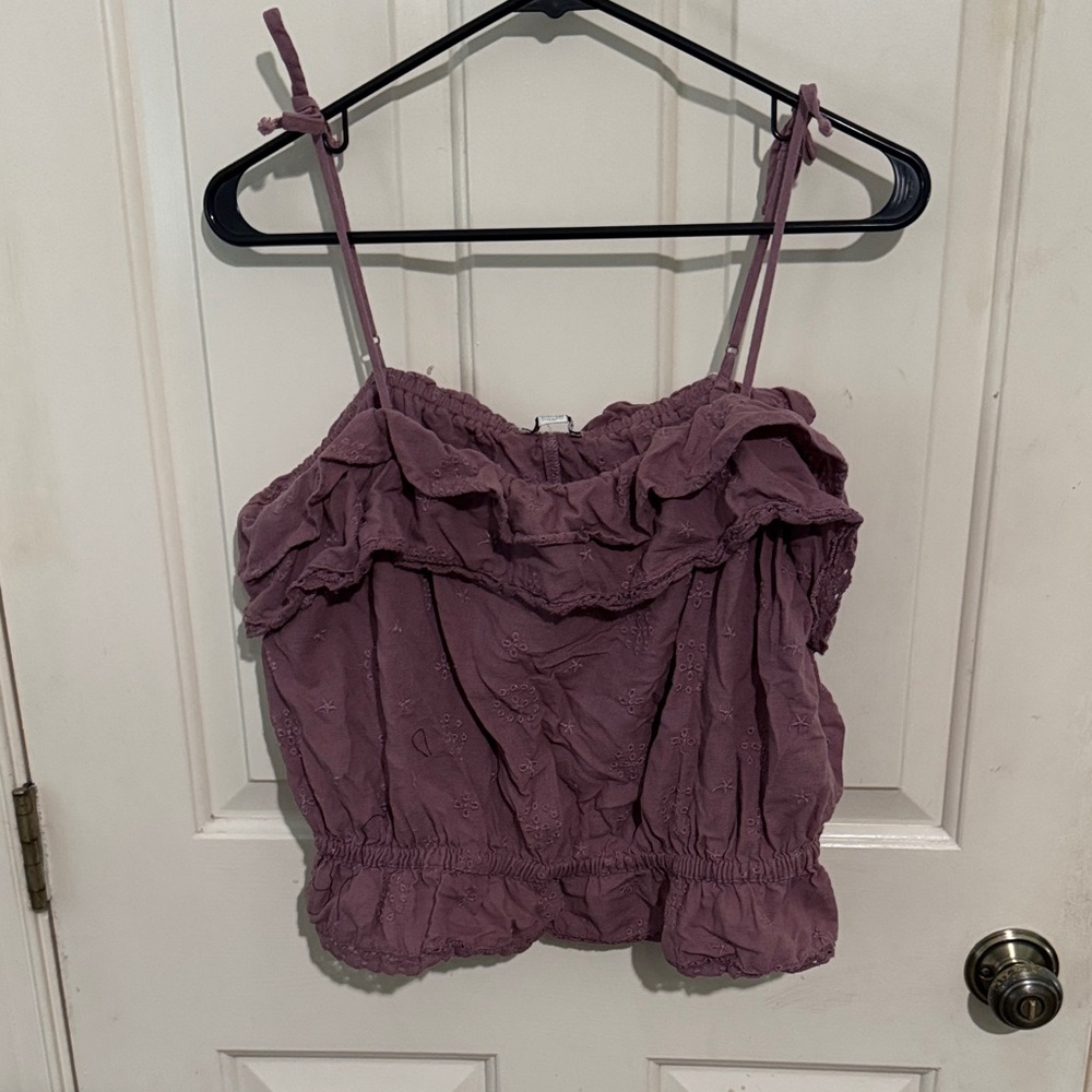 American Eagle Outfitters Mauve Ruffle Camisole